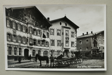 AK Bad Tölz / 1939 / Marktstrasse / Pferdekutsche / Strassenansicht / Tölzer Zeitung / Moralt Haus